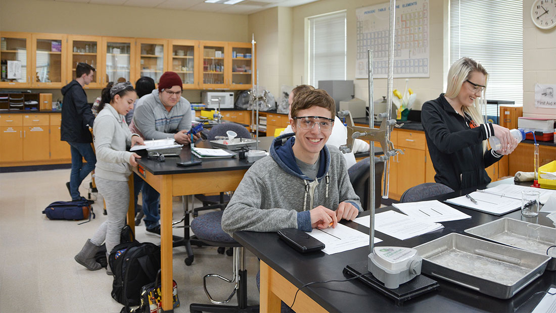 Students in a lab