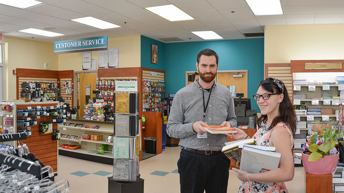 Man and Woman in a bookstore