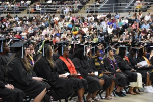 graduates seated during ceremony