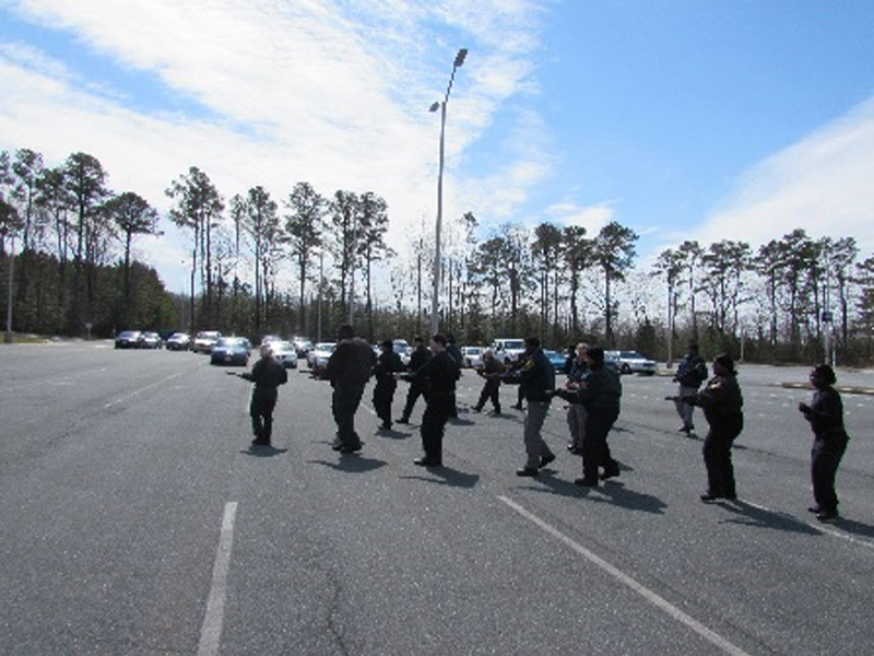 Academy training parking lot