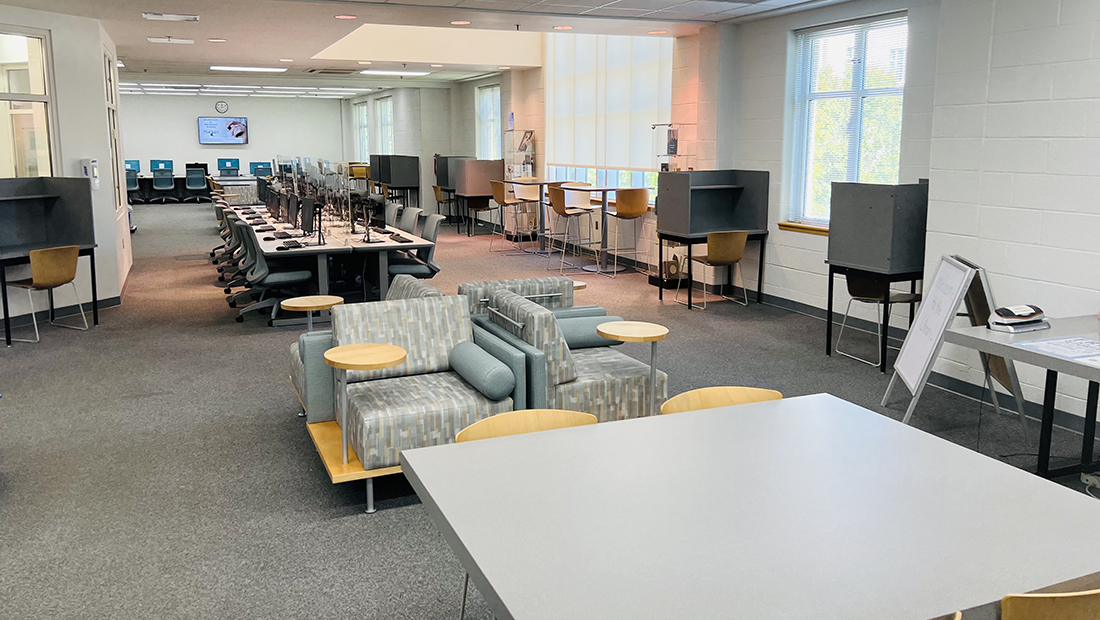 Wor-Wic Community College offers a Modern library with tech-equipped computer stations and quiet study areas
